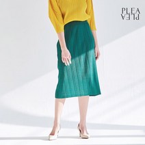 플리플리 PP006 미니 주름 미디스커트_그린