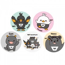 darkFlash Mascot DMP-25 원형 마우스 패드 (Gon)