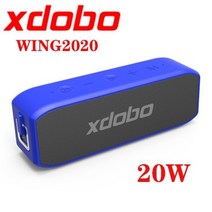 XDOBO X8 60W 고출력 블루투스 스피커 휴대용 야외 무선 서브 우퍼 사운드 박스 TWS 스테레오 홈 시어터 컴퓨터 사운드 바, 20W 윙 블루