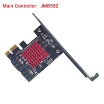 PCIe-2 포트 SATA 3 III 3.0 6 Gbps SSD 어댑터 PCI-e PCI Express x1 컨트롤러 보드 확장 카드 지원 x4 x6, 01 2 ports SATA Card