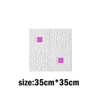 샌드위치 판낼 부자재 35cm x 35cm 3D 벽 스티커 스테레오 천장 패널 지붕 장식 자체 접착 폼 벽지 1 개, 01 35cmx35cm 1Pcs, 04 Purple
