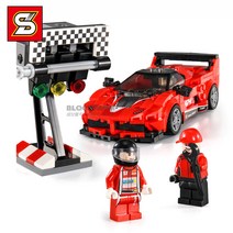 [블럭팜] 미니 스포츠카 스피드챔피언 호환 블럭 어린이 장난감 선물, 5100 미니경주카(레드)