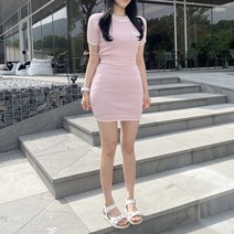VANANA2 청순 여성 데일리 와플 포켓 트위드 반팔 니트 스커트 투피스 세트