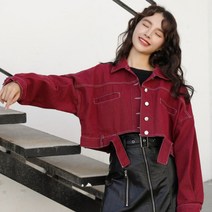 가바바 여성 청자켓 빈티지 컬러감 멋진 데일리 데님자켓 G38269