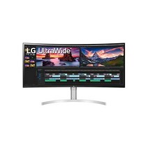 LG 38WN95C-W 모니터 38인치 21:9 곡면 울트라와이드 QHD(3840 x 1600) Nanio IPS 디스플레이 Thunderbolt 3 응답 시간 1ms 144Hz