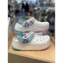 4층 아동 크록스 클래식 하이커 옴브레 클로그 208285-94S (화이트/멀티)