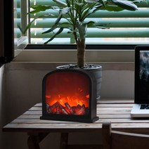 YYSD Simulation Fireplace Lantern Portable Battery Operated Lantern Survival Kit for Hurricane Power, 한개옵션0