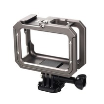Gopro-hero를위한 금속 케이지 9 알루미늄 프레임 하우징 케이스 이중 콜드 슈즈 mo, 1개