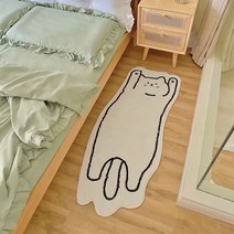 귀여운 동물 고양이 강아지 캐릭터 러그 원룸 인테리어 소품 욕실 매트 롱러그