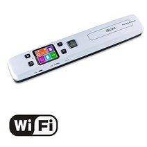 선명한 휴대용 A4 스캐너 Iscan WiFi 1050 인치 당 점 JPG/PDF 사진 이미지 책 문서 LCD 디스플레이 용 고, 04 Add Wifi White