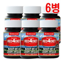 Tong-life 통라이프- 레드4다이어트 가르시니아-탄수화물_체지방감소에도움-유기농야채과일함유-6병, 1병