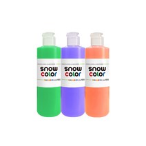 스노우물감 250ml 3색세트 스노우키즈 유아 아기 놀이 핑거 형광 페인팅 블랙라이트 촉감놀이 미술놀이 형광놀이 물감놀이, 스노우물감250ml, B세트, 1세트, (그린,퍼플,오렌지)