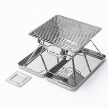 캠핑 접이식 불멍 화로대 화목 난로 장작 숯불 고기 바베큐 그릴, 1개