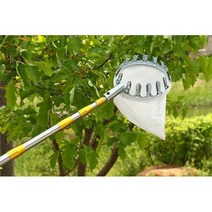 과일수확기 양각 캠핑 가을 고지대 도구 열매따기 채, 2.1M 흰색 막대+과일따기+낫후크+천가방