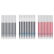 유니 uni 제트스트림 단색 볼펜심 / 유성볼펜 리필 10개입 (0.38mm 0.5mm 0.7mm 1.0mm), 1.0mm, 레드 (SXR-10)