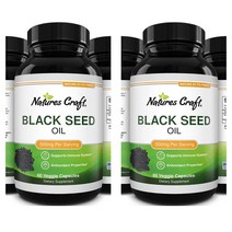 Natures Craft Black Cumin Seed Oil 블랙 커민 씨드 오일 500mg 60정 2개