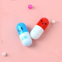 큐티 캡슐비타민 미니 볼펜 영업준비 선물 귀여운 가방속 알약캐릭터, 3단형
