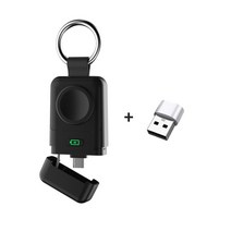 애플워치보조배터리 Apple watch 휴대용 무선 충전기 7 keychain usb, 검은색