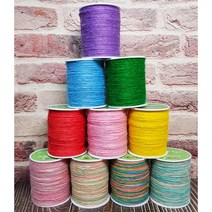 0.8mm 200m 1합 대용량 황마끈 칼라마끈 컬러풀마끈 천연수세미실 (58color) 수세미뜨기, LIGHT GREEN 33