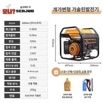 발전기 소형 가솔린 저소음 자가 휴대용 고출력, 4.5kW 인버터 수동 가동 산업용