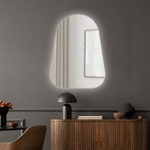 버킷햇 둘리 디자인 LED 방수 거울 욕실 아일랜드 조명 미러, 방수 LED
