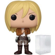 Funko Christa Lenz: Attack on Titan x POP! 애니메이션 비닐 피규어 & 1 호환 PET 플라스틱 그래픽 프로텍터 번들 [#460 / 35681 -
