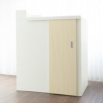 아이디어스터디 1인실 독서실책상 워크스테이션 크림화이트 슬라이딩도어, 1인실 워크스테이션 크림화이트 슬라이딩도어(단품), 선택하지 않음