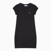 [캘빈클라인 진] [CK] 여 블랙 아카이브 로고 반팔 드레스 40WI334 BAE