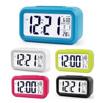 디지털 무소음 탁상시계 알람 책상 전자시계 인테리어 건전지 스마트시계, 디지털탁상시계 블랙