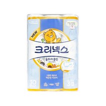 크리넥스 도톰한 카카오프렌즈 천연펄프 3겹 롤화장지 27m, 1팩, 30롤