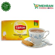LIPTON Yellow label Tea Bag (Chai Ki Patti) 50pcs 100g 립톤 엘로우 라벨 티백 (홍차)