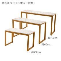 백화점 마블 모던 진열대 테이블 가방진열대 신발진열대, 단일사이즈, 골드 3종 세트