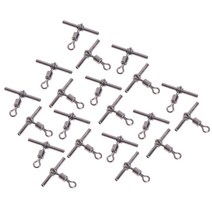 20pcs T- 형 낚시 회전 어항 배럴 크로스 라인 황동 머리 낚시 태클, 01 0.6mm