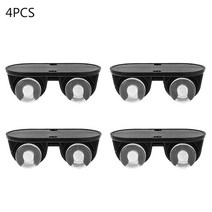 의자 바퀴 무소음 캐스터 중량 가구 4pcs 접착제 회전 캐스터 범용 가구 휠 박스 플랫폼 트롤리 의자 pully에 대 한 방향 롤러, [02] black