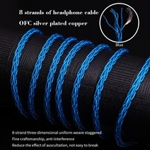 SYRNARN이어폰 업그레이드 케이블 DIY 13m / 8 코어 이어폰 오디오 유연한 분리형 납땜 와이어 PVC PU 외장, [04] 3M8strand, [04] Gold