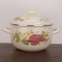 곰솥 법랑 뚜껑포함 16cm5종 24cm5종 실리트냄비, C16-핑크 미인, T03-18cm(1개)