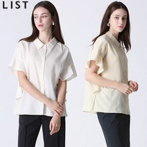 [리스트(LIST)] 리스트 백 리본 러플 슬리브 셔츠 TWWSTL60110