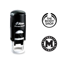 샤이니 원형 자동스탬프 로고 도장 R512 (지름12mm), 테두리 없음, 검정