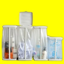 거치대 분리수거 4P 재활용 쓰레기 가정용 봉투, 1개, 코코 배접 비닐봉투 50L (100p x 3개)