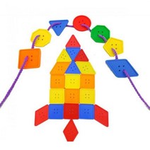 큰솔스토밍 가베가족 KS2526 고고블록 실꿰기, one color/free