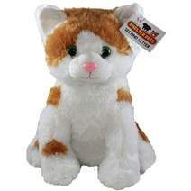 Shelter Pets 시리즈 2: Jeffrey - 25.4cm 오렌지 및 화이트 고양이 봉제 인형 동물 실제 입양 애완 기반 그들이 입양한 보호소에 혜택 새끼, 10 Inches
