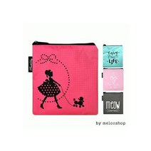 일러스트 폴리 사각 파우치 에코백 여행용 가방 인쇄 지갑
