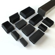 각파이프캡 마개 마감 뚜껑 PVC 2510pcs 직사각형 플라스틱 블랙 블랭킹 엔드 캡 캡 튜브 파이프 인서트 플러그 스틸 다리 stopfen 10x20mm 30x100mm, 2개