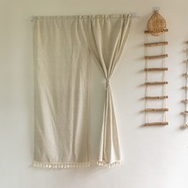 거실암막커튼 겨울 안방 현관 암막 거실 커튼 커텐 도어 커튼 일본식 코튼 린넨 자카드 스트라이프 파티션