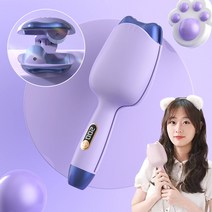 Fowod 물결펌고데기 32MM 볼륨 고데기 물결웨이브 온도조절 세라믹 코팅 라면머리, 퍼플