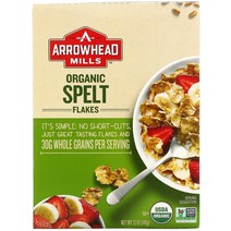 1+1 Arrowhead Mills 스펠트밀 플레이크 12 온스 340 g, 1개, 340g