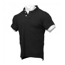 남자 머슬핏 반팔 티셔츠 어깨 넓어 보이는 카라티 No. 39038EA