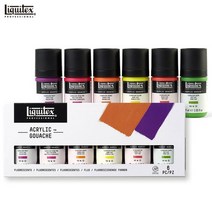 리퀴텍스 전문가용 아크릴 과슈 59ml 6색 형광, LX3699324