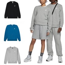 나이키 NSW 클럽 기모 맨투맨 BV2662 010 블랙 NIKE