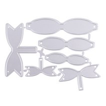 리본 활 금속 절단 다이 스텐실 절단 스텐실 템플릿 금형 DIY 스크랩북 앨범 종이 카드, 은